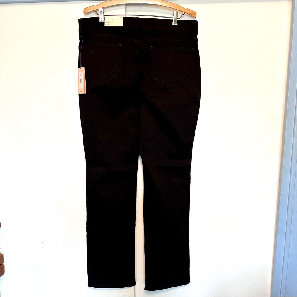 NYDJ Marilyn Straight Leg Lift x Tuck Black stretch jeans Size 14 NWT - Picture 7 of 10